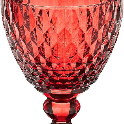 Boston Wine Goblet Box Set of 4 by Villeroy & Boch - Dishwasher Safe - Made in Germany - Premium Crystal Glass - Perfect for Red Wine, White Wine, Cocktails, and More - Red