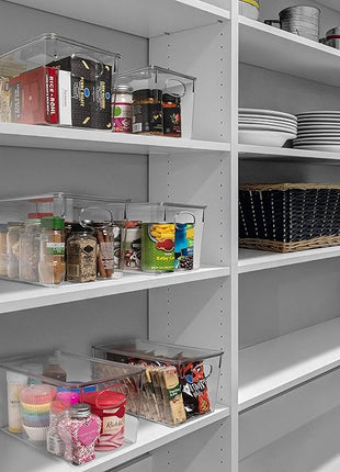 ClearSpace Plastic Storage Bins With lids, 8 Pack – Perfect Pantry Organization and Storage – Fridge Organizer, Pantry Storage Containers and Storage Bins, Cabinet Organizers