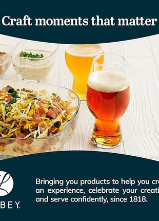 Libbey Entertaining Essentials Tall Craft Beer Glasses - Elegant Beer Glass Set of 6 - IPA Tulip Glasses for Imports, Indian Pale Ales, & Classics