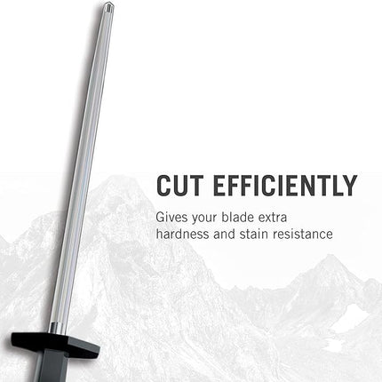 Victorinox Honing Steel Black Plastic Handle, 10-Inch, Combination Cut (40582)