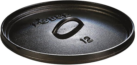 Lodge 8 Quart Pre-Seasoned Cast Iron Camp Dutch Oven with Lid - Dual Handles - Use in the Oven, on the Stove, on the Grill or over the Campfire - Black