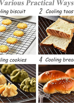 Air Fryer Basket, Compatible with Cuisinart TOA-60 Series/TOA-65 Air Fryer. Made with 304 Food-Grade Stainless Steel Wire Rack for Cooking and Baking in a Convection Toaster Oven