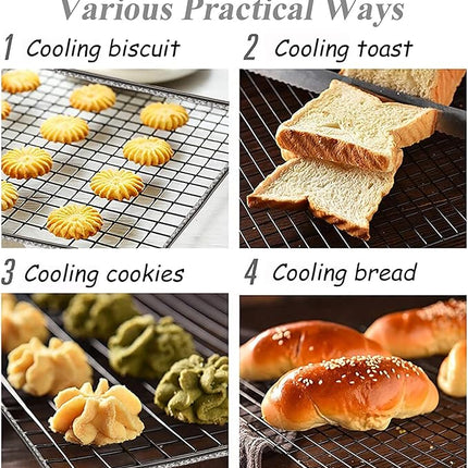 Air Fryer Basket, Compatible with Cuisinart TOA-60 Series/TOA-65 Air Fryer. Made with 304 Food-Grade Stainless Steel Wire Rack for Cooking and Baking in a Convection Toaster Oven