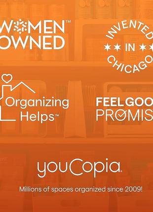 YouCopia SpiceStack Adjustable Spice Rack Organizer, Pull-Down 24-Bottle Seasonings and Spices Holder for Kitchen Cabinet and Pantry Organization with 104 Included Labels