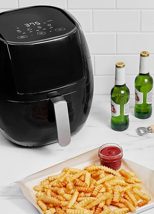 Chefman TurboFry Touch 8 Quart Air Fryer w/ XL Viewing Window & Advanced Digital Display, Fry with Less Oil for Healthy Food, Adjustable Temperature Control, Cooking Presets & Dishwasher-Safe Basket