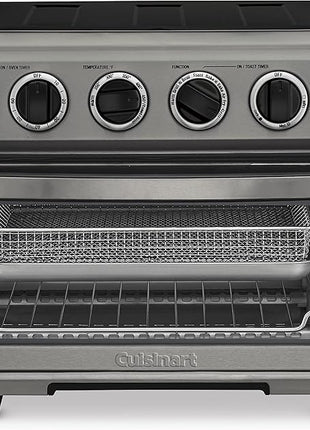 Cuisinart Air Fryer Toaster Oven with Grill, 1800W 8-1 Air Fryer Oven with Bake, Convection Bake, Grill, Broil and Warm Options, Large Capacity, 60-Minute Timer, TOA-70BKS, Black SS