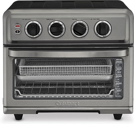 Cuisinart Air Fryer Toaster Oven with Grill, 1800W 8-1 Air Fryer Oven with Bake, Convection Bake, Grill, Broil and Warm Options, Large Capacity, 60-Minute Timer, TOA-70BKS, Black SS