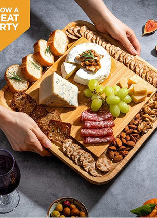 Charcuterie Board Gift Set - Bamboo Cheese Board and Knife Set - Housewarming Gifts for New Home, Wedding Gifts for Couples 2025, Bridal Shower Gifts, Birthday Gifts for Women