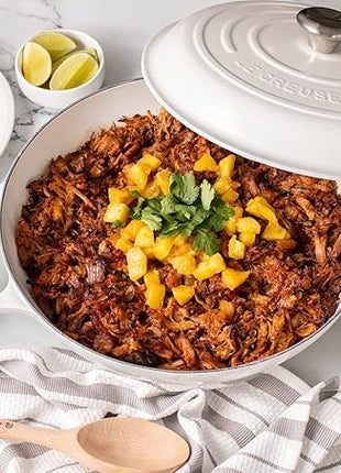 Le Creuset Enameled Cast Iron Signature Braiser, 3.5 qt., White