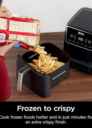 Ninja | Air Fryer | 6.5 QT Pro XL Capacity fits 9lbs of Wings | 6-in-1 Max Crisp, Air Fry, Roast, Bake, Reheat & Dehydrate | Nonstick Basket, Crisper Plate & Recipe Guide | Grey | AF181