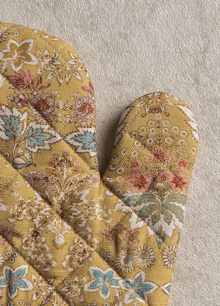 Maison d' Hermine Oven Gloves 100% Cotton Oven Mitt 7" x 13" with Loop Heat Resistant, BBQ, Cooking Gloves, Baking, Grilling, Kitchen, Handling Hot Pans Spring/Summer (Pack of 1, Marquise)