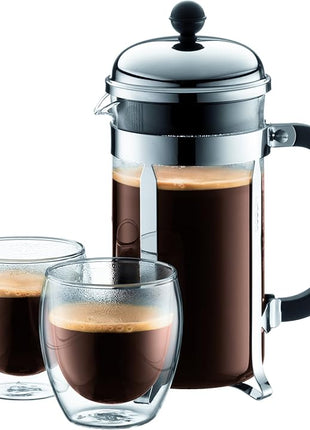 Bodum 2.5oz Pavina Double Wall High-Heat Borosilicate Glass, Set of 2, Clear