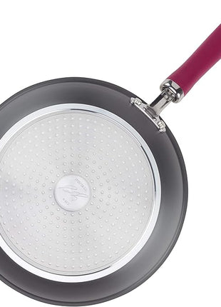 Rachael Ray Create Delicious Deep Hard Anodized Nonstick Frying Pan / Fry Pan / Hard Anodized Skillet - 10.25 Inch, Gray