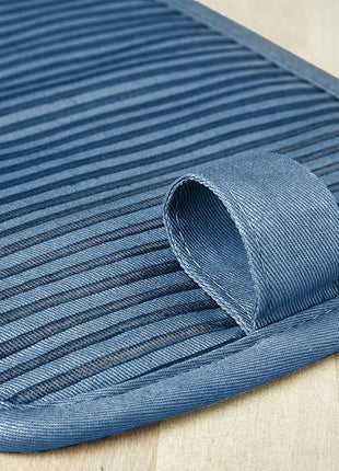 KitchenAid Beacon Two-Tone Non-Slip Pot Holder Set, Blue Velvet/Blue Heaven, 7"x10", 2 Piece