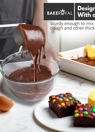 Silicone Spatula Set - 4-Piece Rubber Spatulas Silicone Heat Resistant 600°F for Everyday Task - Seamless Design Kitchen Spatulas for Nonstick Cookware - Black