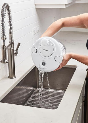 Cuisinart Large Salad Spinner- Wash, Spin & Dry Salad Greens, Fruits & Vegetables, 5qt, CTG-00-SASW White