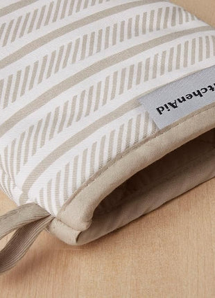 KitchenAid Albany Mini Oven Mitt 2-Pack Set, Milkshake Tan, 5.5"x8"