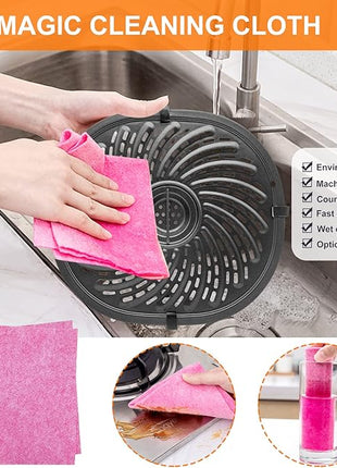 7QT Air Fryer Grill Pan Replacement Parts for PowerXL Gowise Air Fryers, 7QT Upgraded Grill Crisper Plate Tray Rack Grid Shelf with Rubber Bumpers for PowerXL, Non-stick, Dishwasher Safe