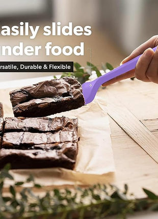 New DI ORO Silicone Turner Spatula Set - Kitchen Spatulas for Nonstick Cookware - Cooking Utensils for Flipping Eggs & Pancake - 600°F Heat-Resistant BPA Free Turners - Dishwasher Safe (4pc, Lavender)