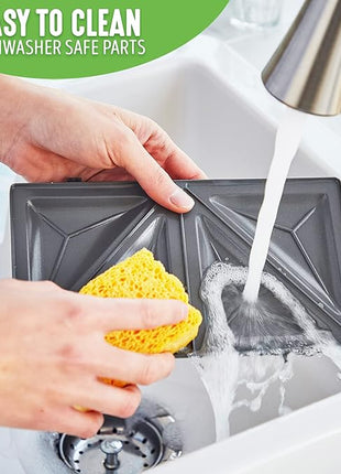 GreenLife Electric Waffle Sandwich Maker, Toaster, Panini Press with Healthy Ceramic Nonstick Plates, Perfect for Tuna Melts, Crispy Rice, Grilled Cheese, LED Indicator Light, PFAS-Free, Turquoise