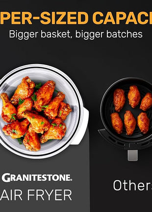 Big Boss 16Qt Extra Large Glass Air Fryer Non Toxic – Family Sized 4 in 1 Cooker with 3 Cooking Sections, Stainless Steel Racks for French Fries, Chicken, No Preheat, Self Cleaning, Dishwasher Safe