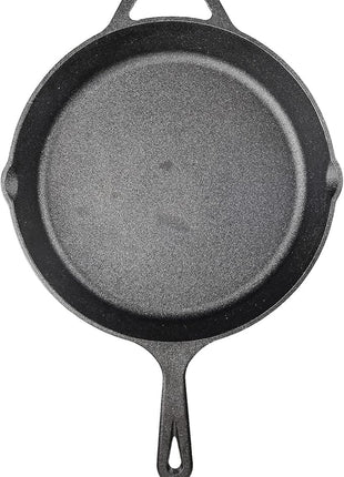 Navaris Cast Iron Skillet - 10 inch Cast Iron Pan - Seasoned Cookware for Frying, Cooking, Oven, Stove Top, Camping