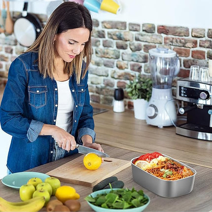 (Only for 1.5L Electric Lunch Box) 1.5L 304 Stainless Steel Inner Container for Electric Lunch Box, Removable Replacement Tray, Easy to Clean, Eco Friendly and Dishwasher Safe