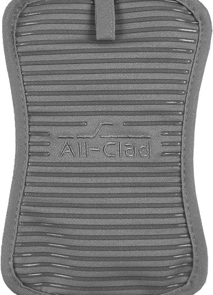 All-Clad Premium Pot Holder & Hot Pad: Heat Resistant to 500 Degrees - 100% Cotton, 10""x6.25"" Hot Pad for Kitchen and Barbeque, (1-Pack), Pewter