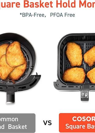COSORI Air Fryer Pro Smart 5.8QT that Roast, Bake, 3-Way Control, 12-IN-1 Customizable Functions, Online Recipes, Detachable Basket, Works with Alexa & Google Assistant