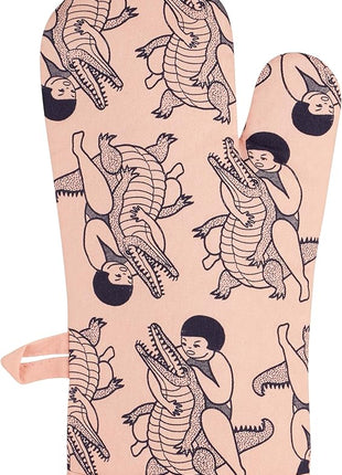 Blue Q Do One Thing Every Day That Scares Your Family Funny Oven Mitts - Cute Oven Mitts, Home Kitchen Gifts, Cooking Accessories, Super-Insulated Quilting, 100% Cotton, Size 12.5" L x 7.5" W