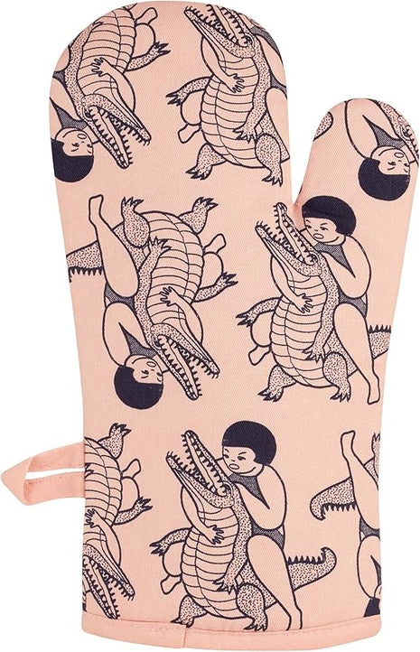 Blue Q Do One Thing Every Day That Scares Your Family Funny Oven Mitts - Cute Oven Mitts, Home Kitchen Gifts, Cooking Accessories, Super-Insulated Quilting, 100% Cotton, Size 12.5" L x 7.5" W