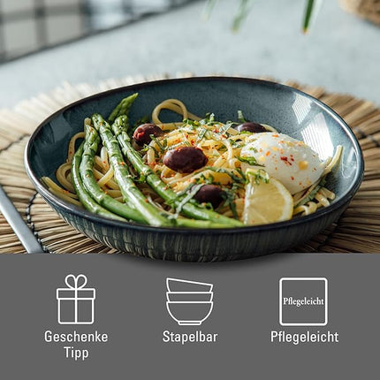 Villeroy & Boch Lave Gris Small Bowl Flat, 8.5x1.75, Stoneware, Gray