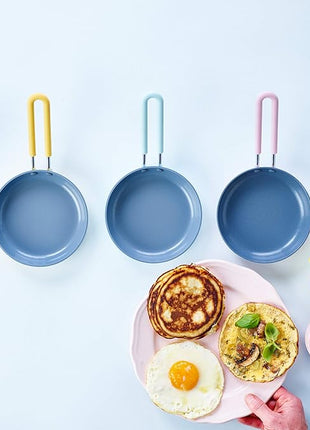 GreenPan Mini Healthy Ceramic Nonstick, 5" Round Egg Pan, PFAS-Free, Dishwasher Safe, Stay Cool Handle, Pink