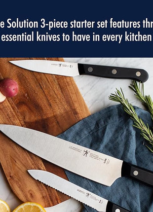 HENCKELS Solution Razor-Sharp 3-pc Starter Knife Set, German Engineered Informed by 100+ Years of Mastery