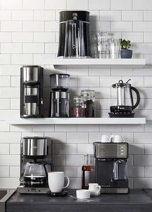 Mr. Coffee Automatic Burr Mill Coffee Grinder with 18 Custom Grinders Silver