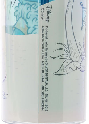 Silver Buffalo Disney Lilo and Stitch Island Stitch Plastic Tall Cold Cup with Lid and Straw, 20 Ounces