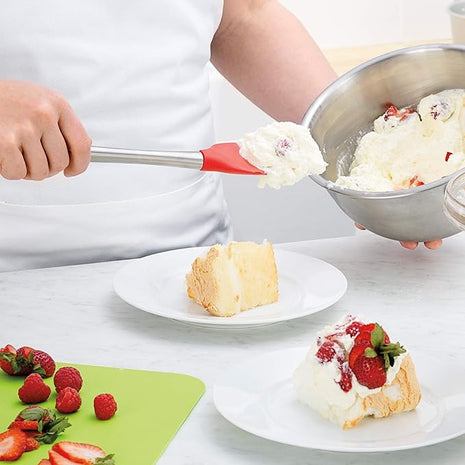 Tovolo Flex-Core Stainless Steel Handled Spoonula Spatula Spoon, Ergonomic Grip, Dishwasher Safe, Charcoal