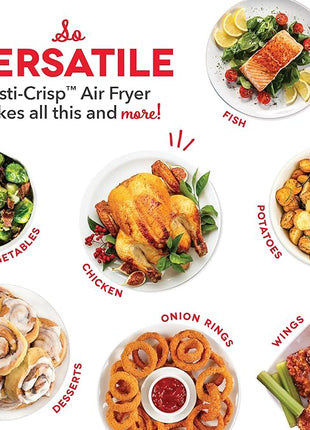 DASH Tasti-Crisp™ Express Air Fryer Oven, 2.6 Qt., White – Compact Air Fryer for Healthier Food in Minutes, Ideal for Small Spaces - Auto Shut Off, Analog, 1000-Watt