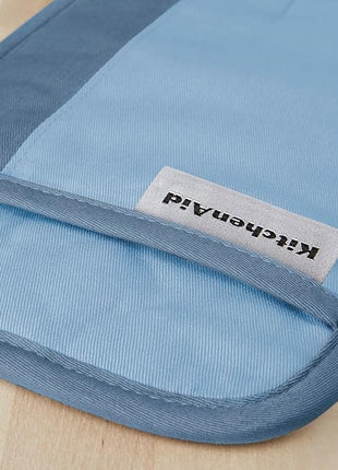 KitchenAid Beacon Two-Tone Non-Slip Pot Holder Set, Blue Velvet/Blue Heaven, 7"x10", 2 Piece