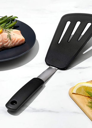 OXO Good Grips Silicone Flexible Omelet Turner,Black