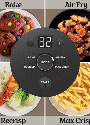 Ninja Crispi Air Fryer, Microwave, Freezer & Dishwasher Safe, Non Toxic Glass Portable Cooking System, 4 QT & 6 Cup Glass Containers with Storage Lids, Easy Meals, Air Fry, Bake, Stone, FN101ST