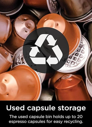 Ninja Espresso & Coffee Maker & Barista System, 3 Espresso Brew Styles, Single-Serve Coffee & Nespresso Capsule Compatible, Built-in Frother, Espresso, Cappuccino & Latte Maker, Black, CFN601