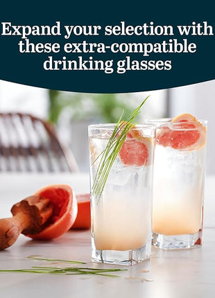 Libbey City Tumbler Glasses, 14.3-ounce, Set of 8