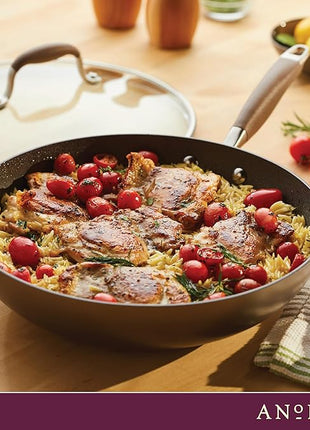 Anolon Advanced Home Hard-Anodized Nonstick Ultimate Pan/Saute Pan, 12-Inch (Bronze)