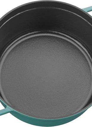 STAUB Cast Iron 5.5-qt Round Cocotte, Serves 5-6, Made in France, Turquoise
