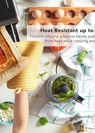 KITCHENAID Ribbed Soft Silicone Pot Holder 2-Pack Set, 2025 Color of The Year, Butter Yellow, 7"x9"