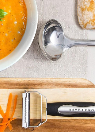 Home Hero Stainless Steel Kitchen Utensils Set - Heat-Resistant Silicone & Nonstick Tools - Durable Stainless Steel Kitchen Gadgets - Complete Kit Measuring Cups & Spoons - 41-Piece Set