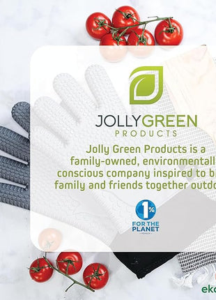 Ekogrips+ Premium Silicone Oven Mitts - Comfy, Waterproof, Heat Resistant BBQ Gloves for Grilling, Long Cuff for Added Protection, 5 Finger Dexterity, 3 Sizes, 4 Colors, L/XL, Black