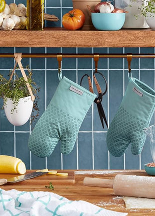 KitchenAid Asteroid Oven Mitt 2-Pack Set, Mineral Water, 7"x12.5"