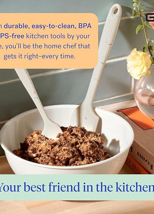 GIR: Get It Right Silicone Kitchen Spatula - Non-toxic Cooking Utensils for Nonstick Cookware, Cooking and Baking, Ultimate - 11IN - Studio White